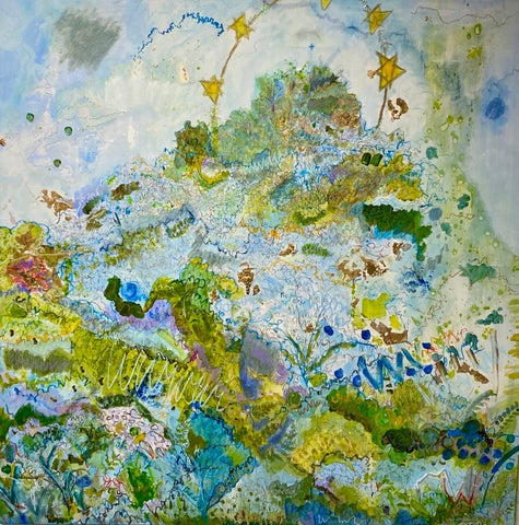 Acrylic and mixed media on canvas, 90h x 90w cm, €1650