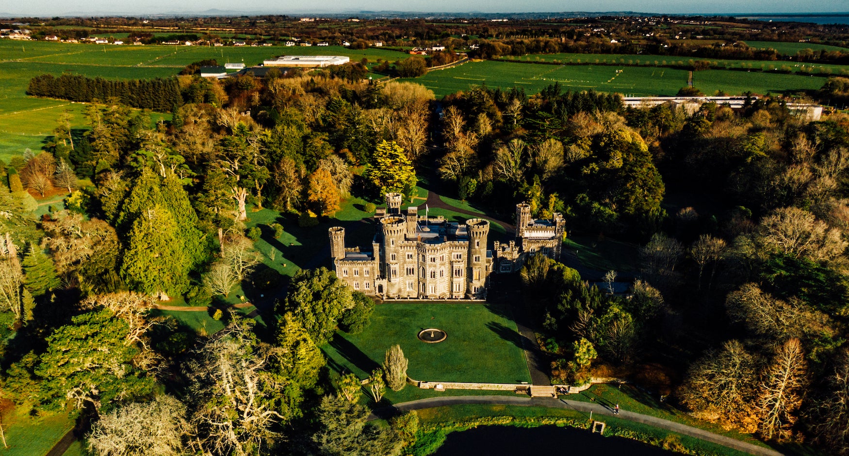 Aerial view of Johnstown Castle Estate in Co Wexford