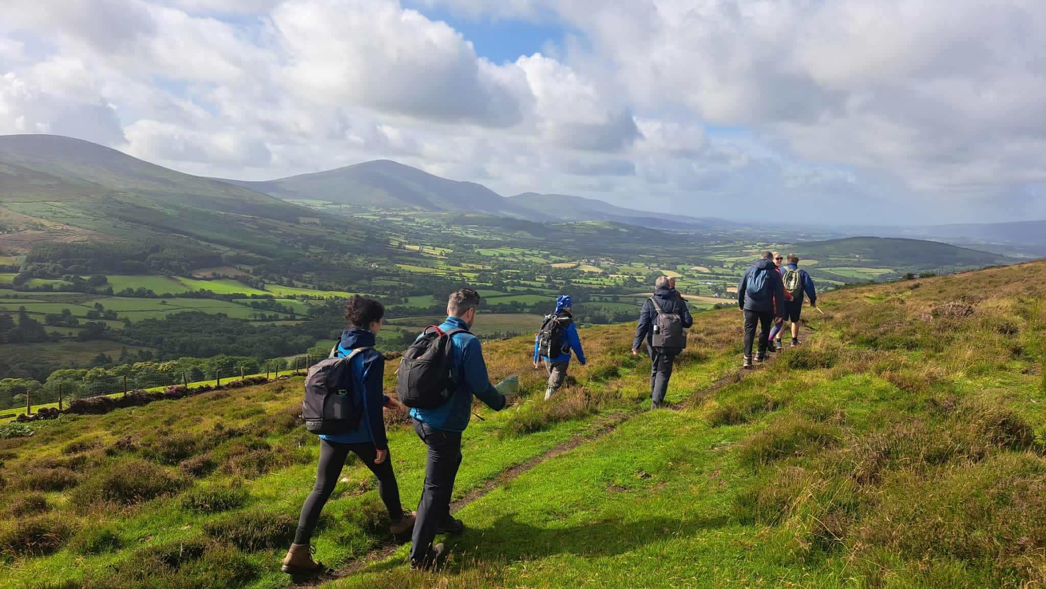 Walking on the Blackstairs Mountains during the Carlow Walking Festival
