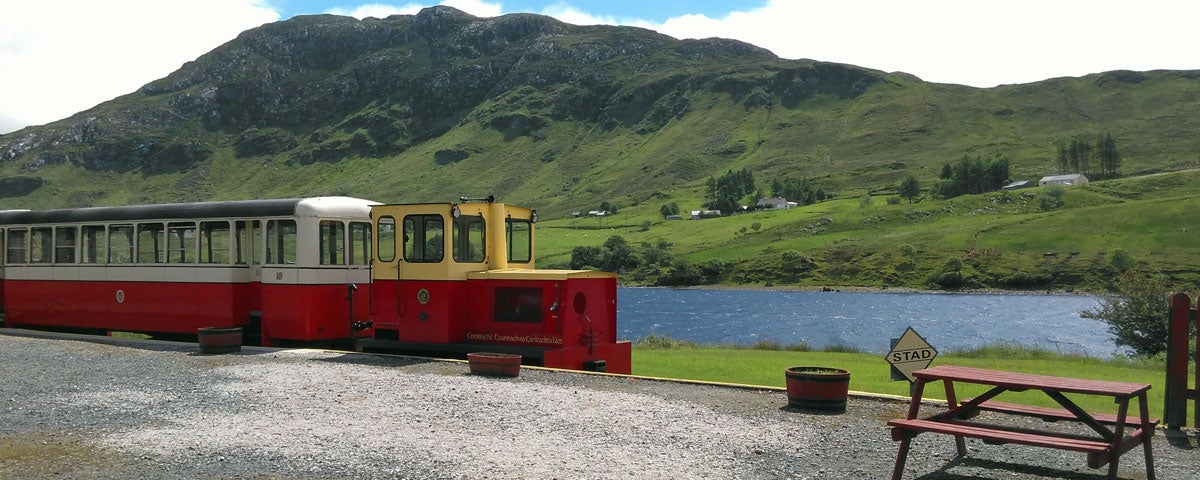 The train ready at the platform