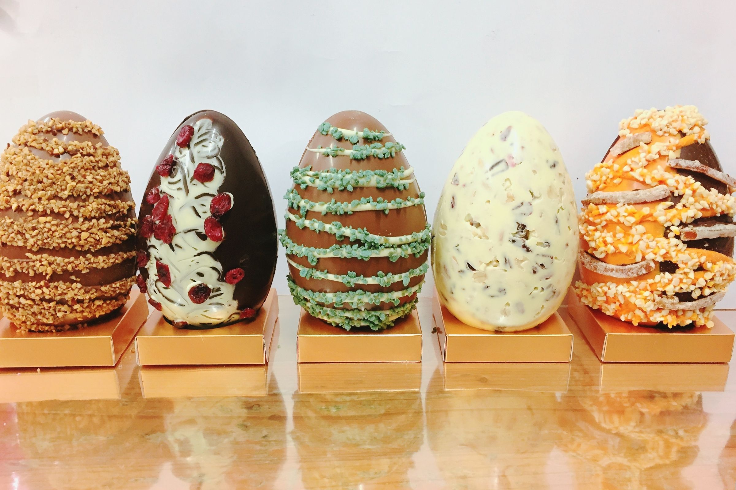 A selection of handmade Easter Eggs from Wilde Chocolates, Co Clare