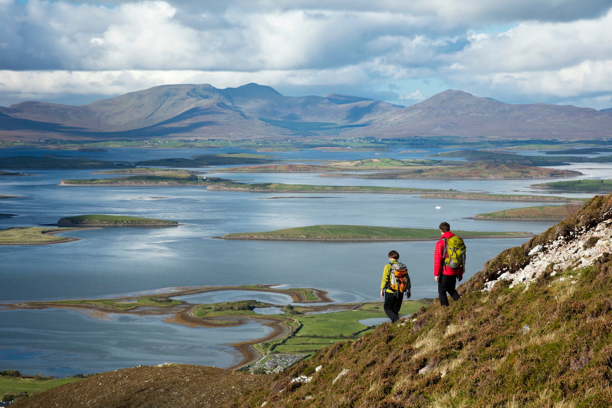 Hikers on Craogh Patrick in Co Mayo
