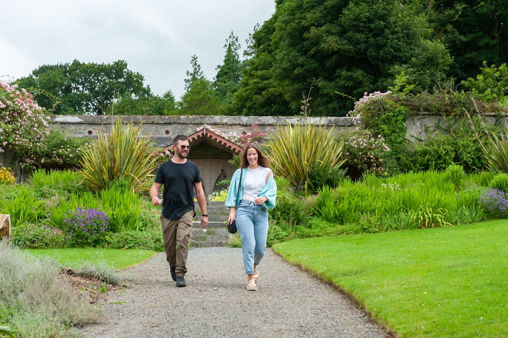 A couple in Tullynally Castle Gardens in Co Westmeath