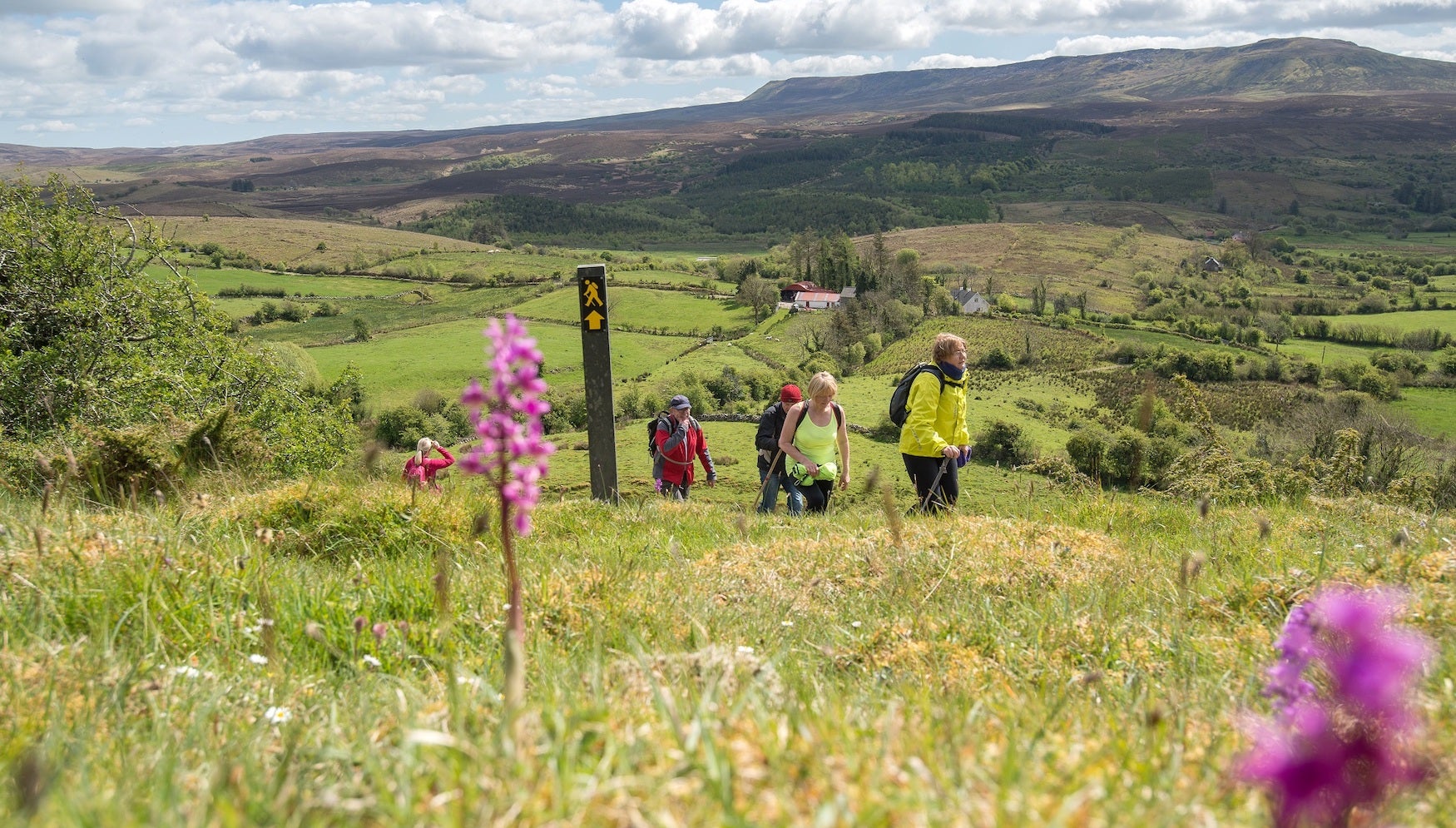 Hikers on the Beara Breifne Way, Co Cavan