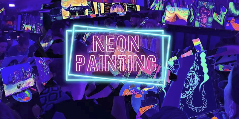 Neon Painting: Alice in Wonderland