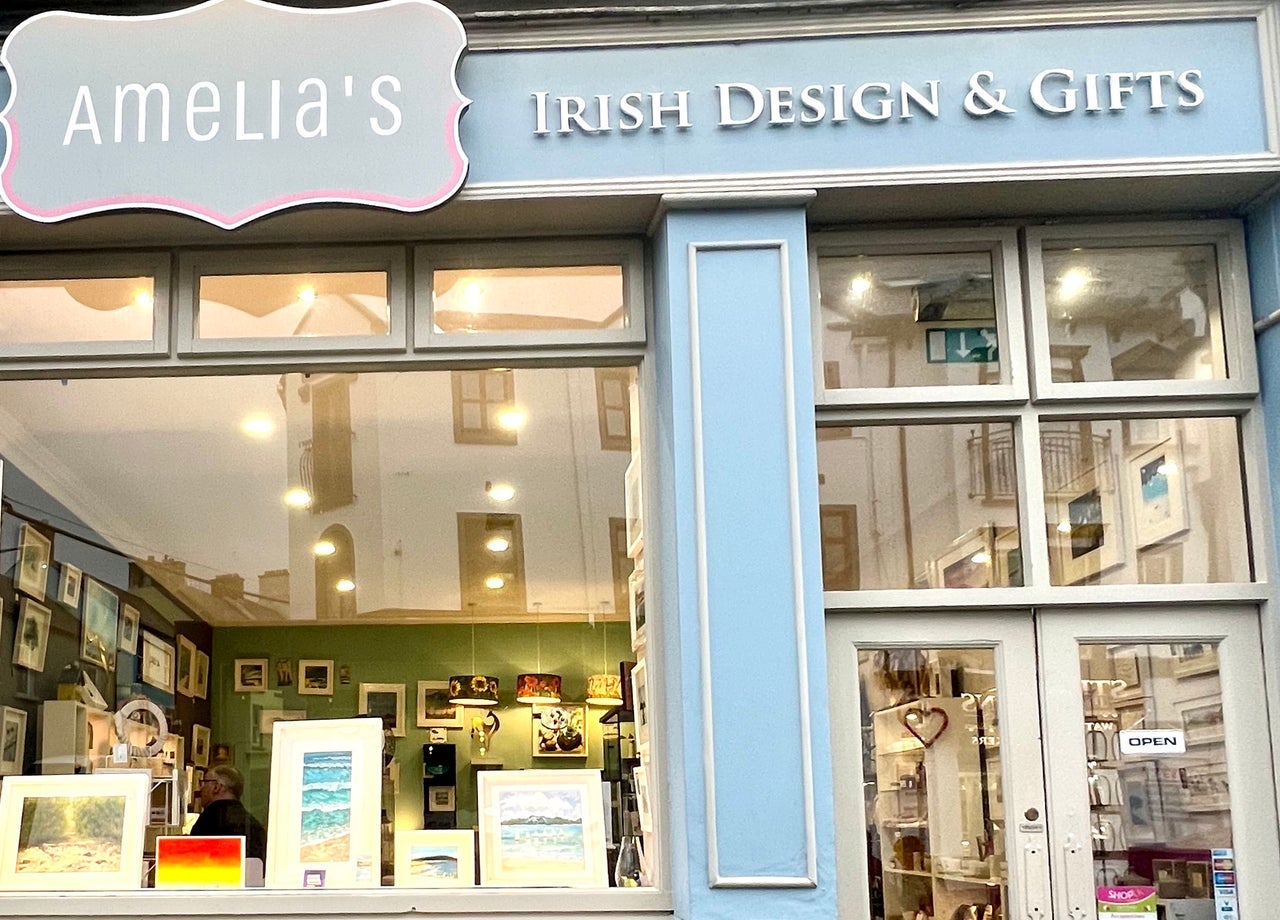 Front exterior of Amelia's Irish Design & Gifts shop