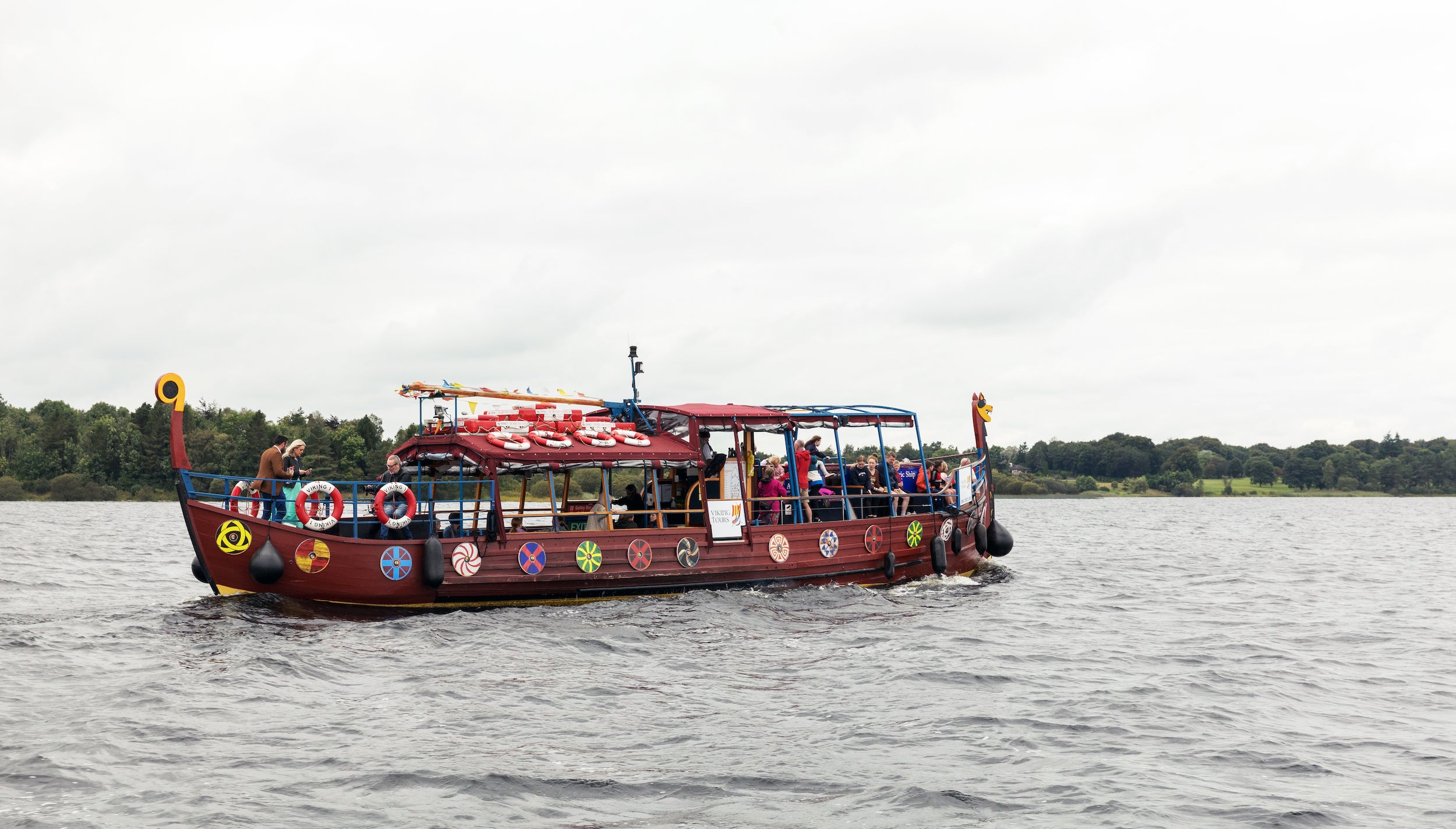 People onboard a Viking Tours boat in Athlone, County Westmeath