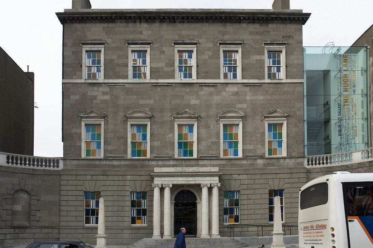 William Chambers and the establishment of Charlemont House, front view of 3 storey Georgian building.