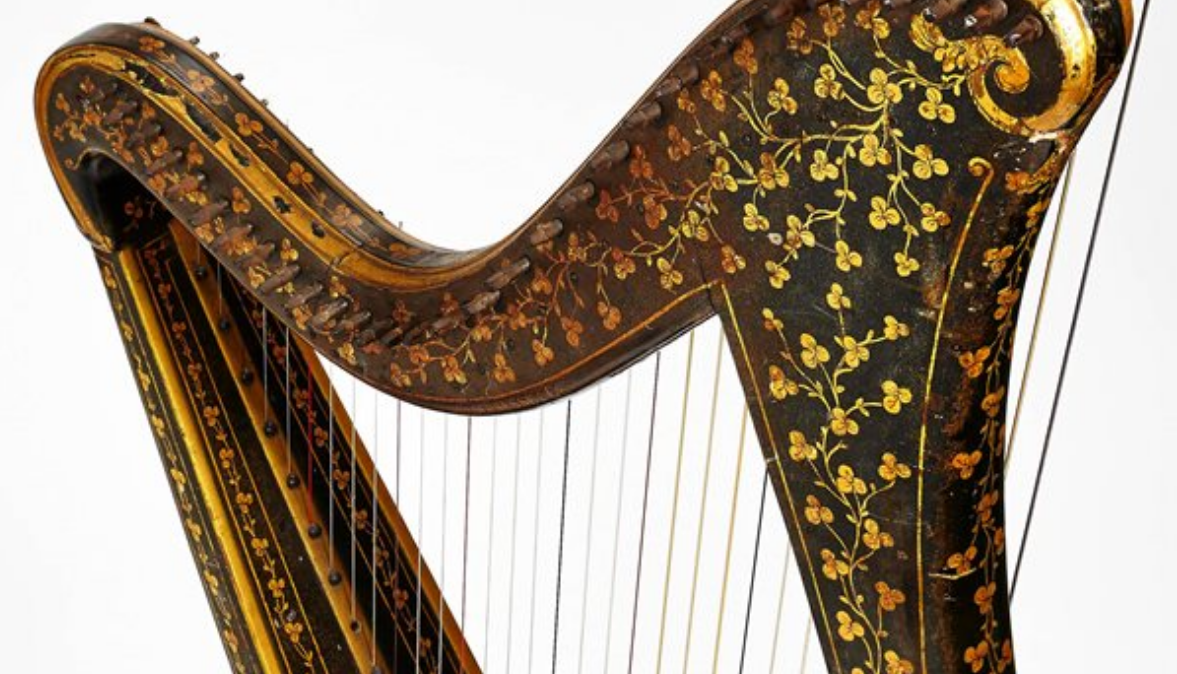 Close-up image of Harp by John Egan, Dublin