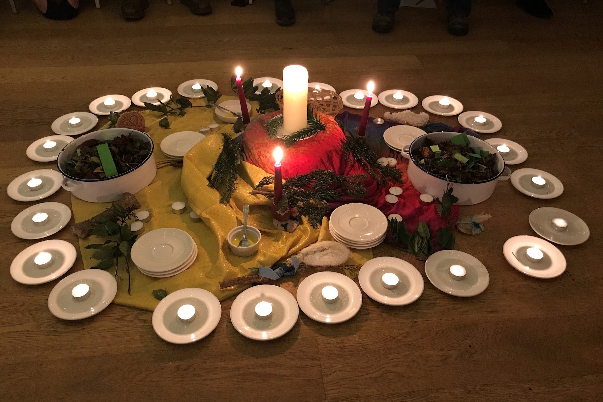 Winter Solstice evening at Brigit's Garden Galway