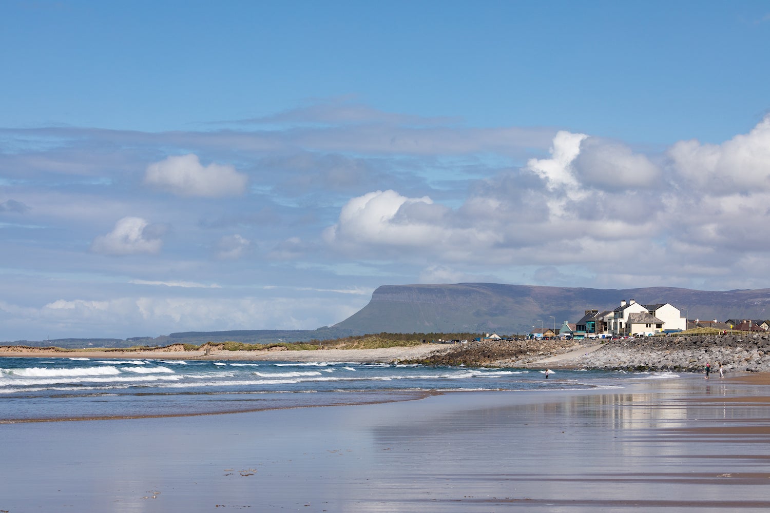 Strandhill Beach in County Sligo on a sunny day