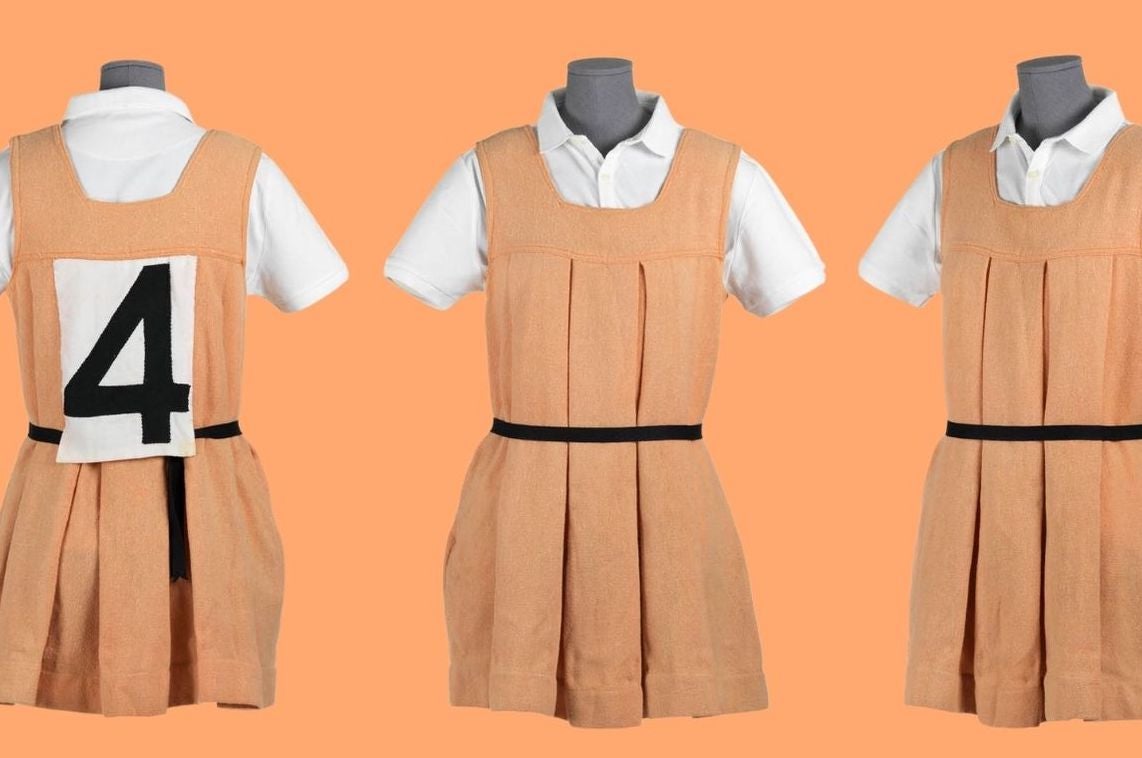 Image of Antrim Camogie Dress, owned and worn by Maeve Gilroy when she won the Camogie All-Ireland Final in 1956 and 1967