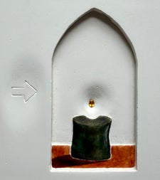 Plaster, citrine, stain, ink. 2025-26