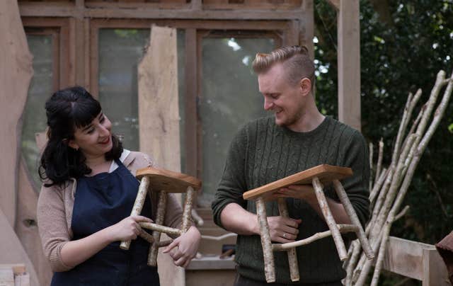 Green Wood Chairs