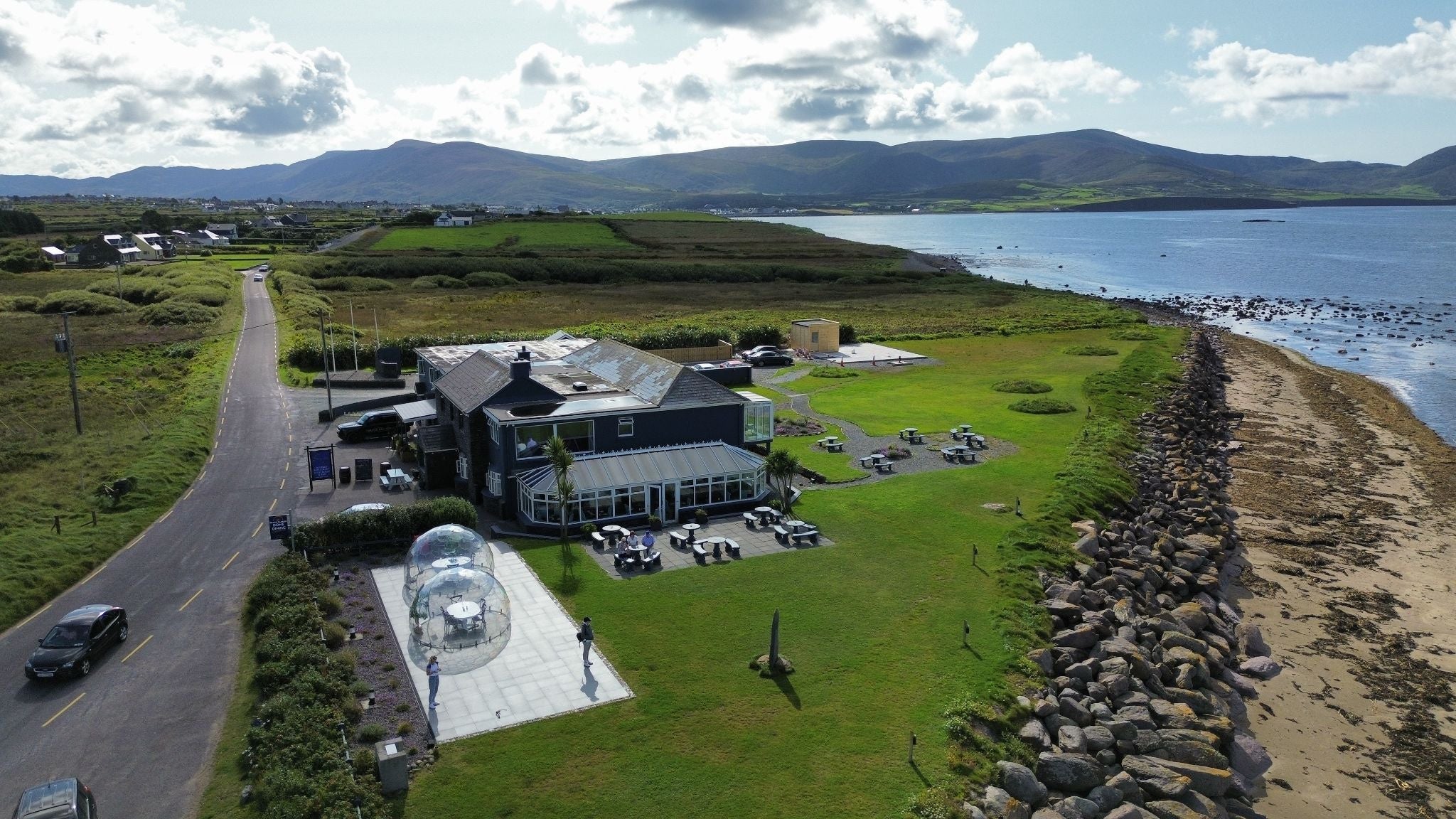 Aerial view of property