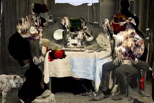 Ailbhe Ní Bhriain, Interval III, 2024, Jacquard tapestry, cotton, wool, silk, Lurex. Collection & image © Hugh Lane Gallery.