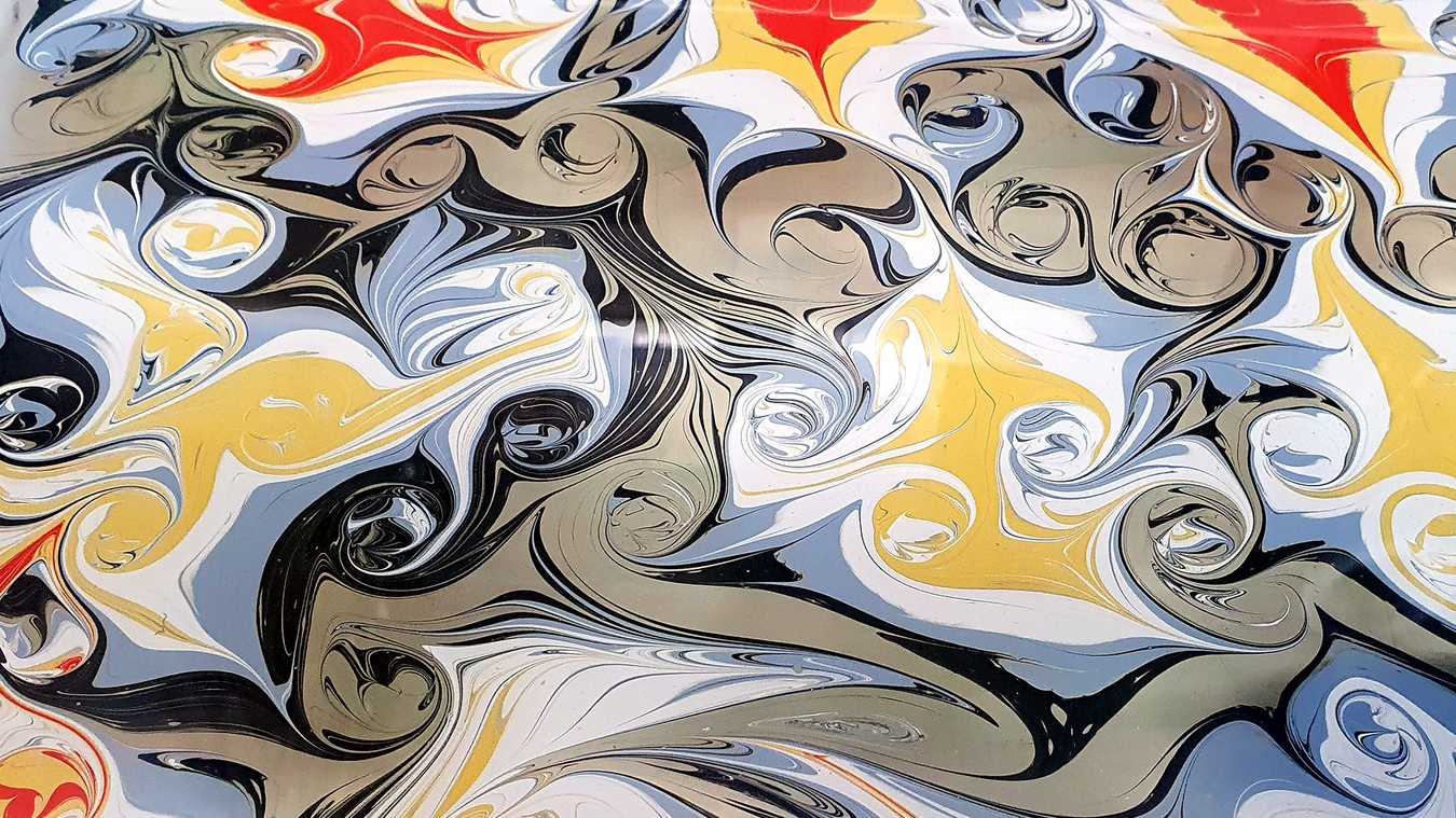 Paper marbling at blueway art studio