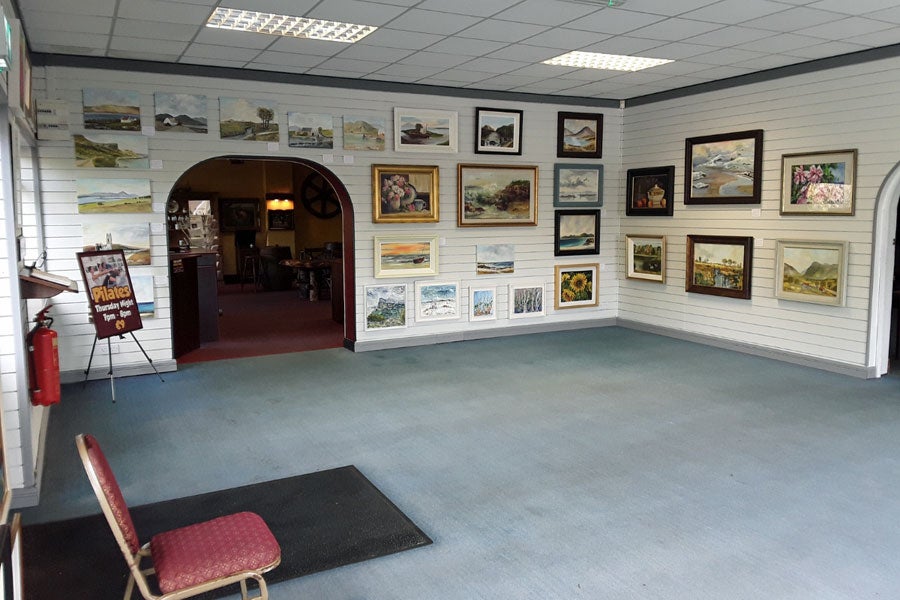 Interior view of the art gallery section