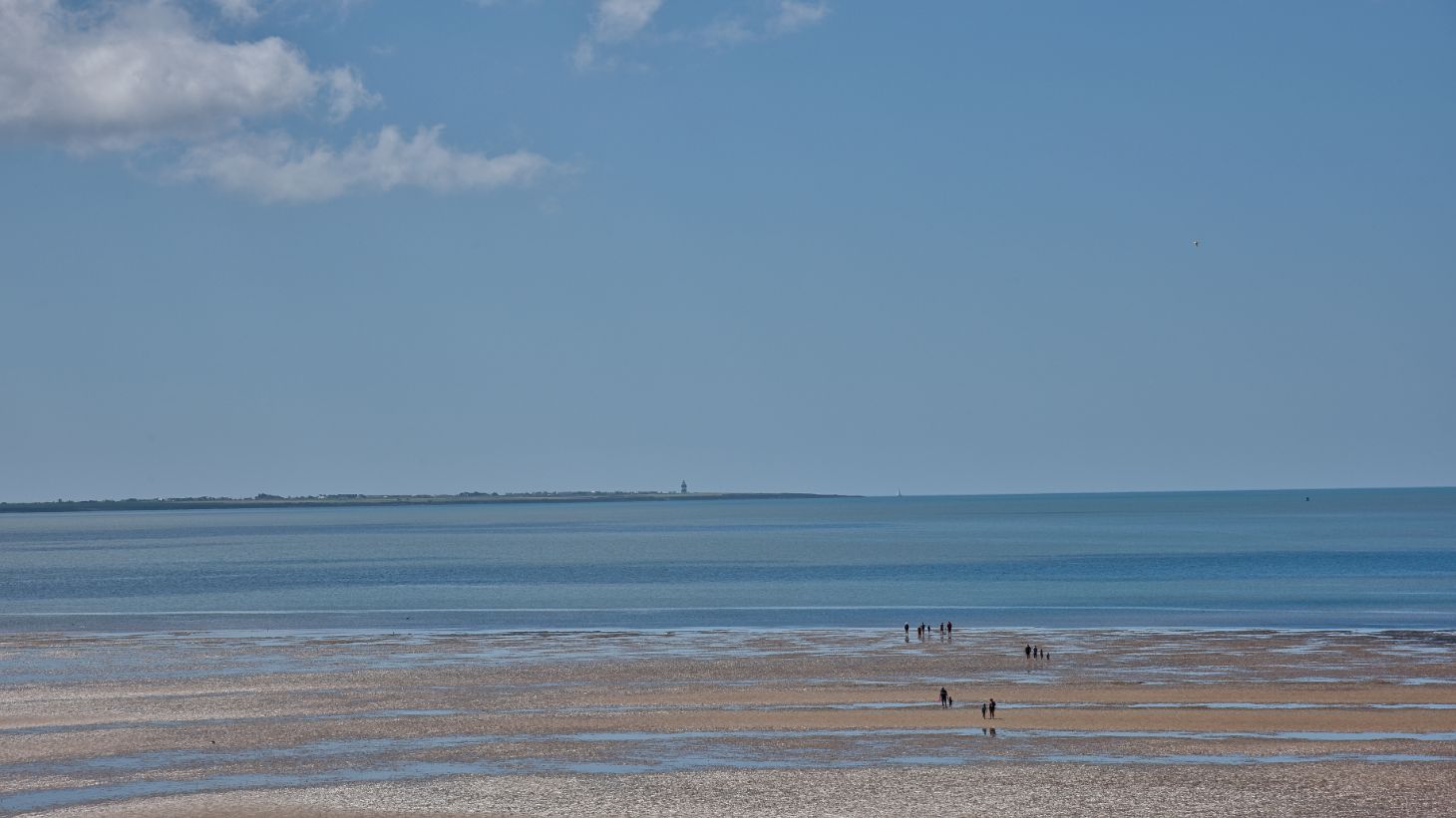 People walking on the strand at Duncannon Beach, Wexford