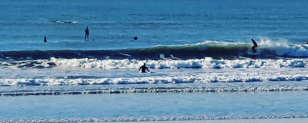 Atlantic Offshore Adventures view of people enjoying surfing the waves
