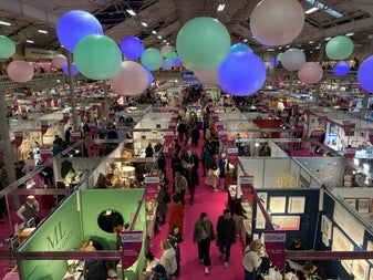 An overhead photograph giving a teaser indication of the over 400 exhibitors at Gifted