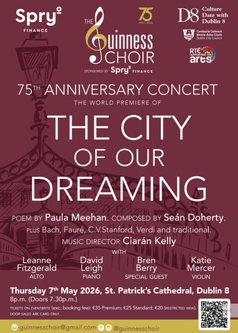 Full poster for The City of Our Dreaming - Guinness Choir