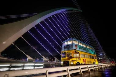 Winter Lights at Samuel Beckett Bridge