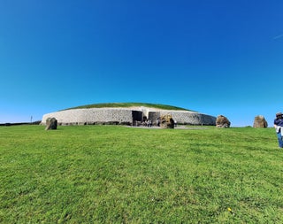 A view of the prehistoric passage tomb Newgrange in the Boyne Valley