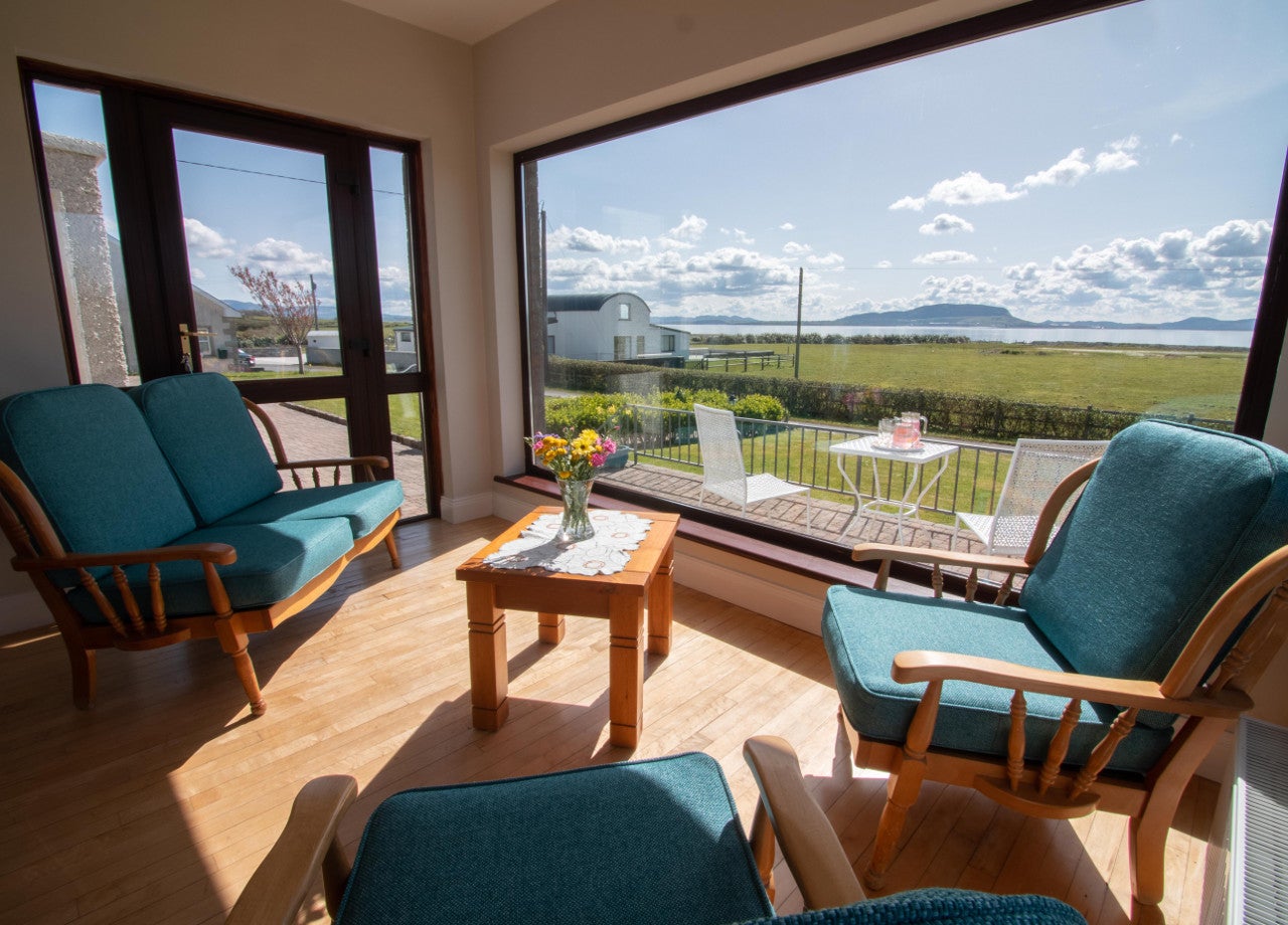 Sitting room looking out at Sligo Bay