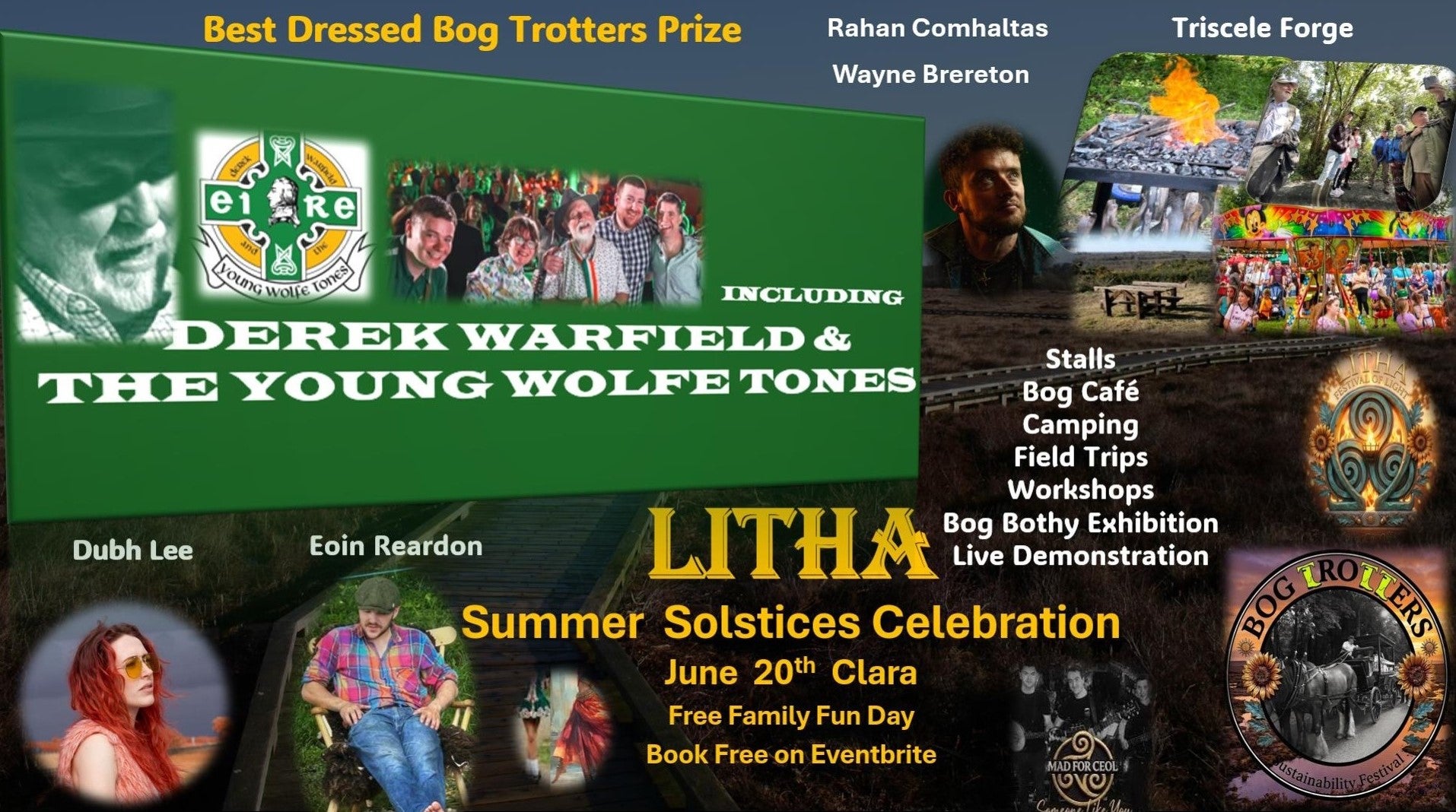A great family fun event with exciting cultural & traditional activities and a great music line-up. camping available, accessable by train.