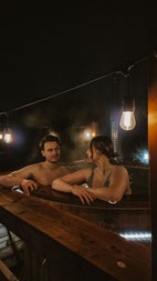 View of people in hot tub
