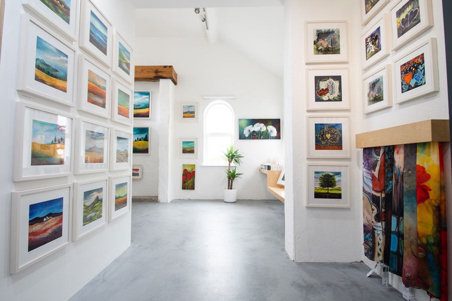 Interior view of Fiona Turley Gallery Crafts Kilworth County Cork