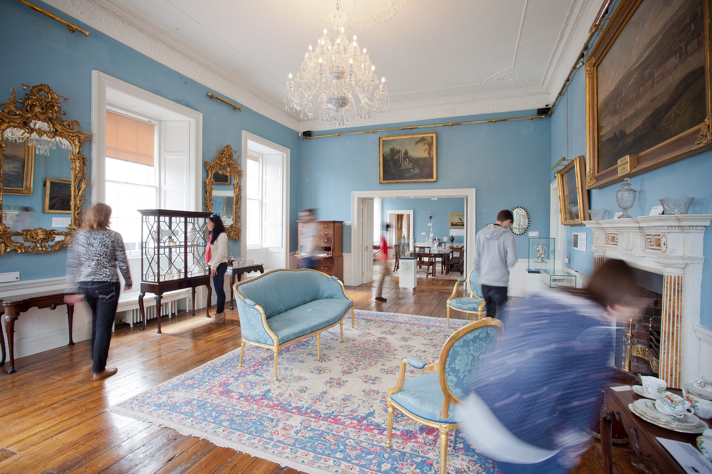 The grand interiors at the Bishop's Palace Museum