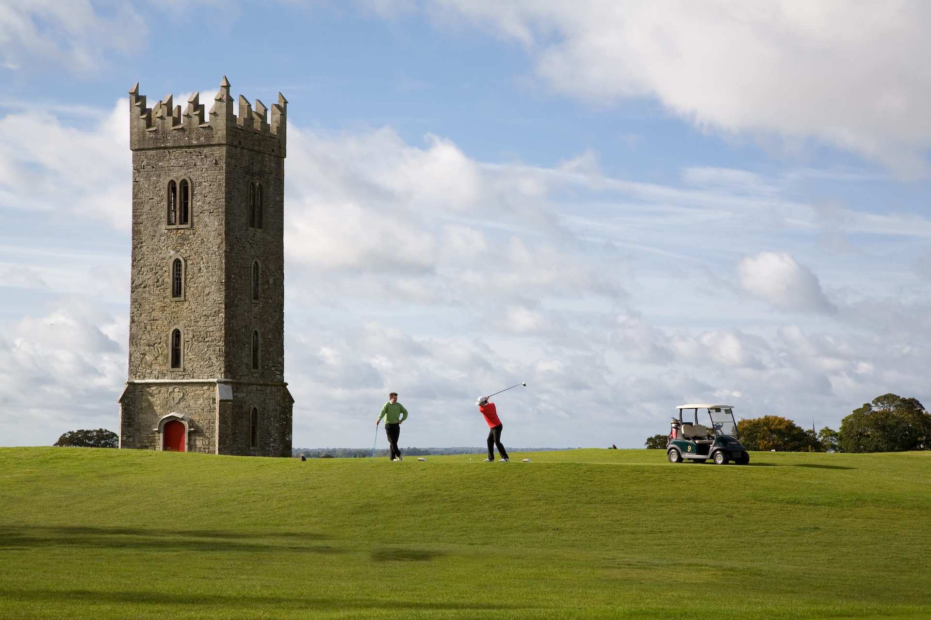 Two Golfers playing round of golf at Carton House Golf Club, Co. Kildare in Ireland's Ancient East