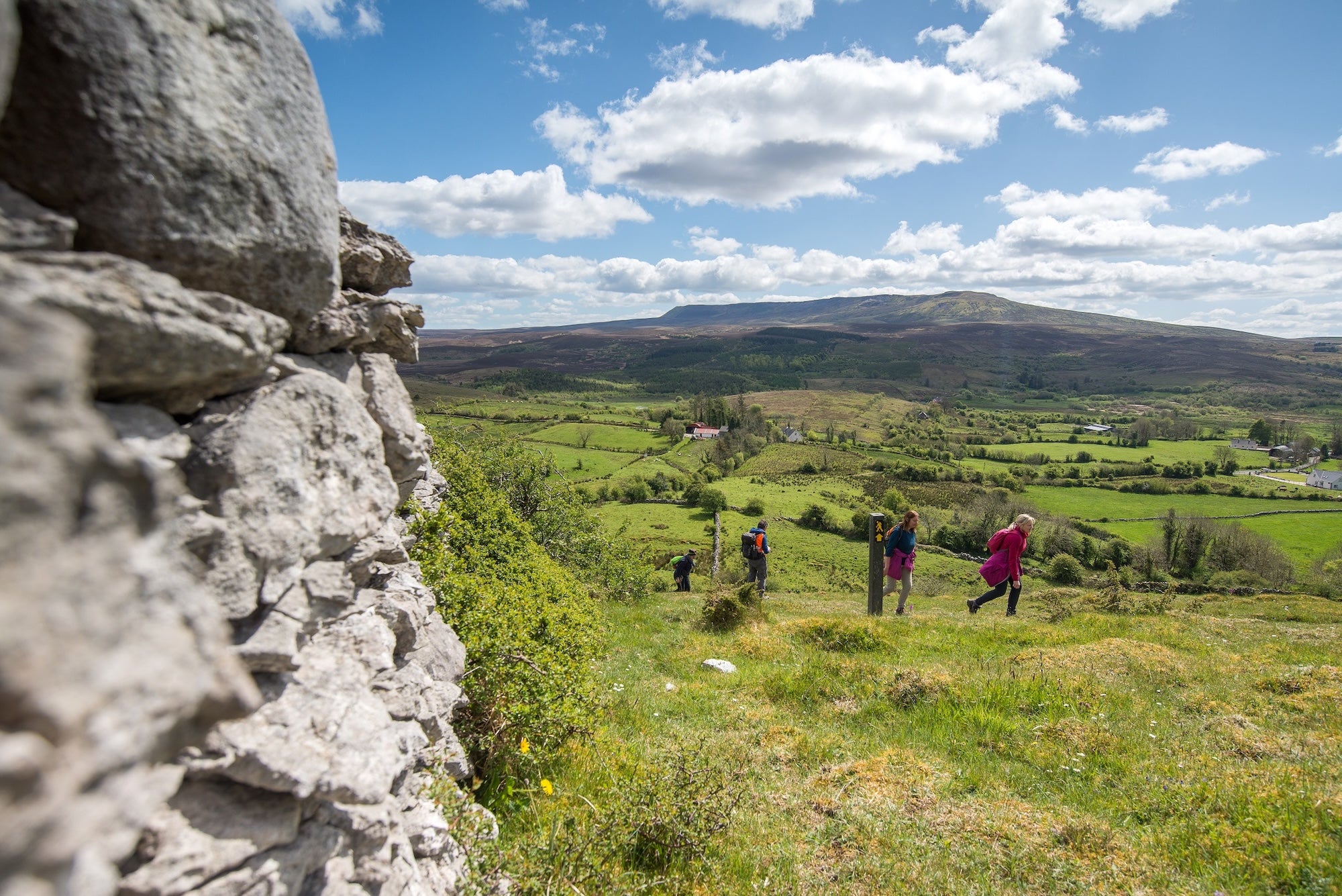 Hikers on the Cavan Way trail in Co Cavan