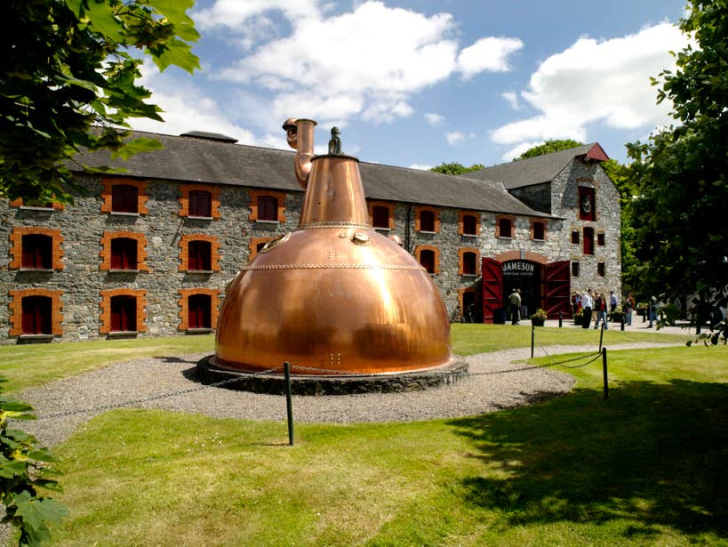 People visiting the Jameson Distillery in County Cork.