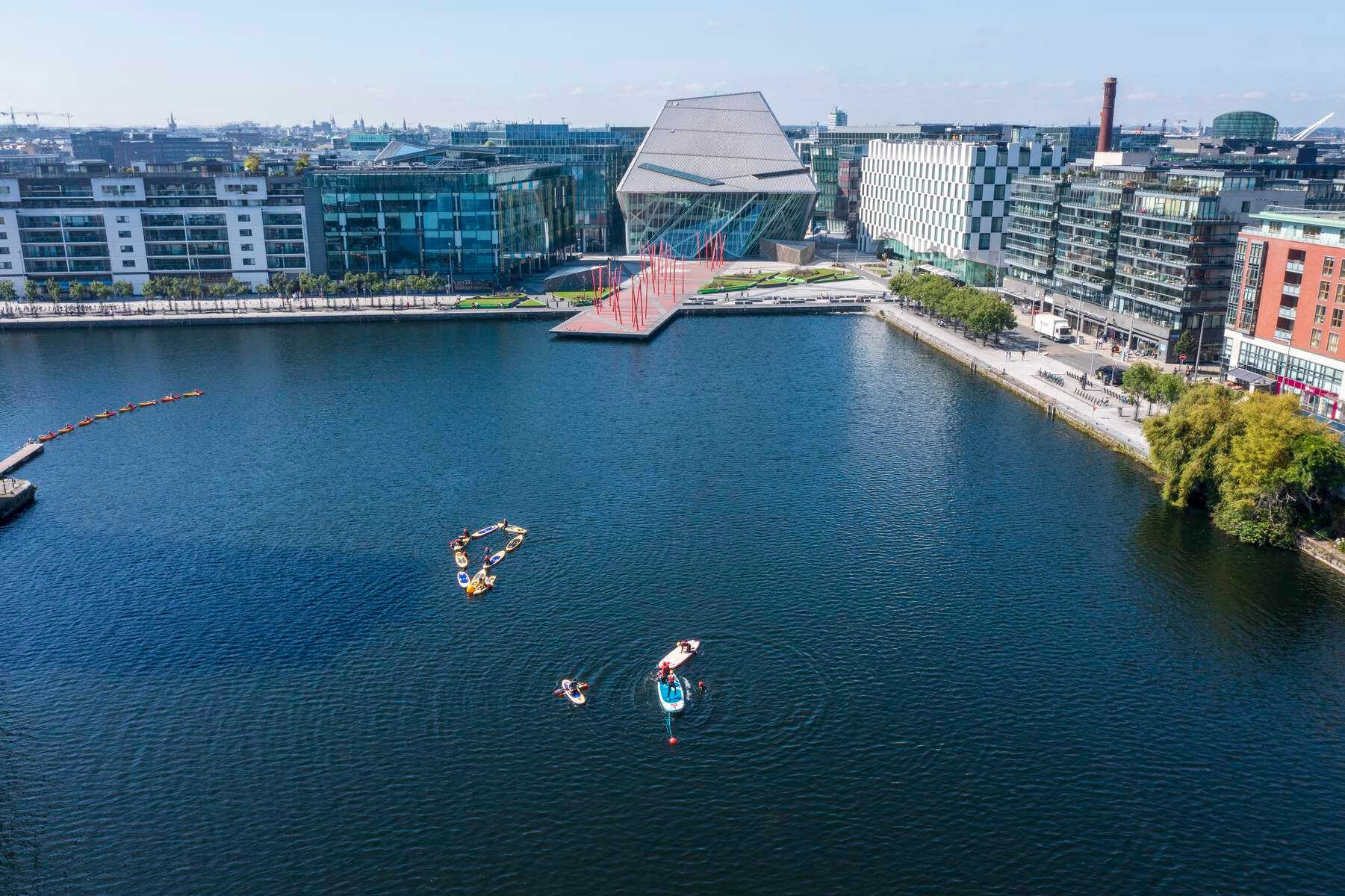 Try stand-up paddle boarding or windsurfing at Dublin's Grand Canal Dock.