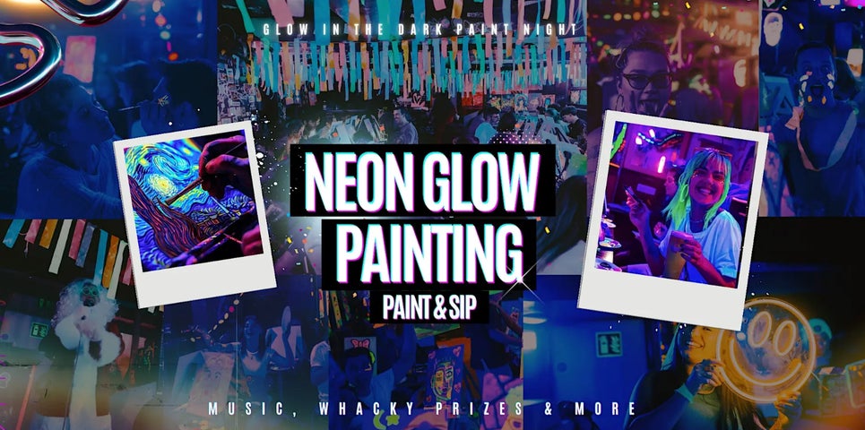 Neon Painting: Flamingos,