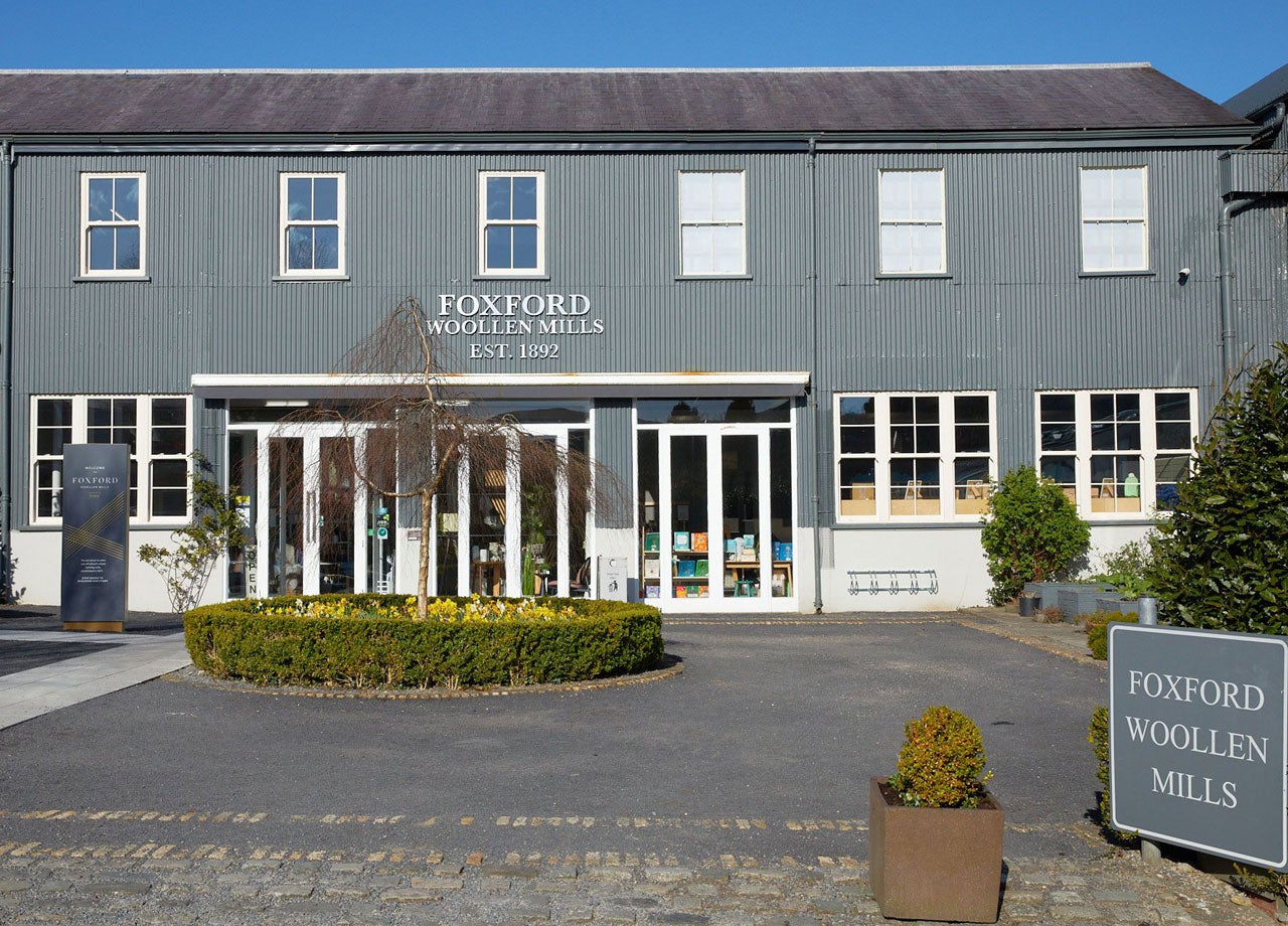 Front exterior view of Foxford Woollen Mills