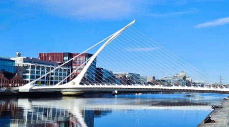 The Samuel Beckett Bridge in Dublin City