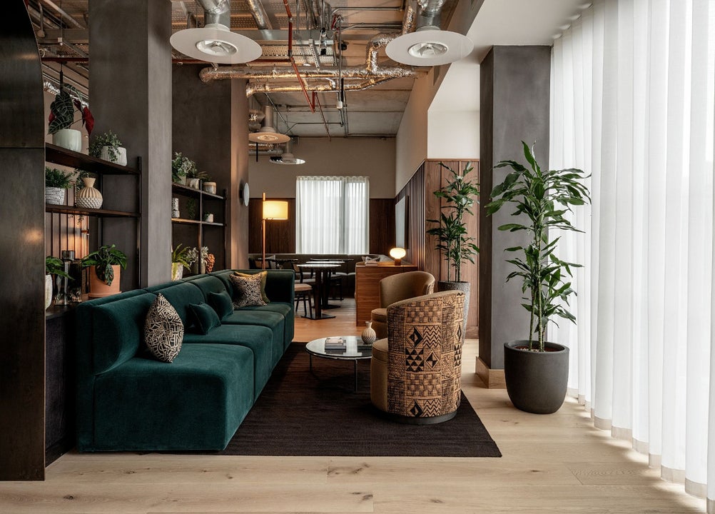 Seating area with couch