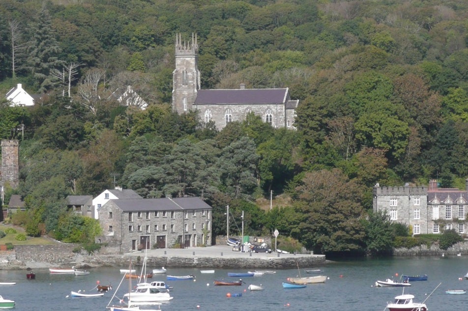 Beautiful view on the Church from across the water.
