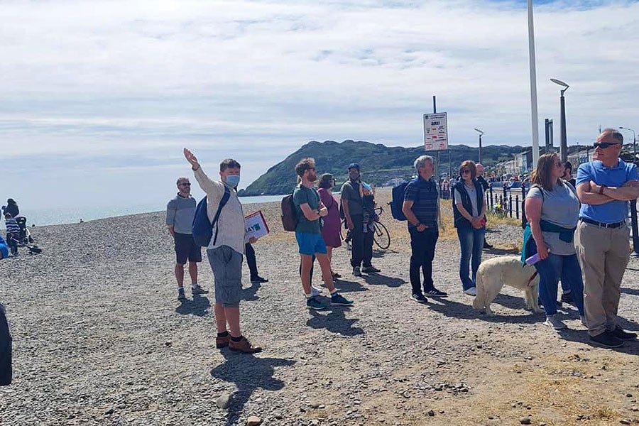 Myths and Legends Bray Walking Tour guide and group