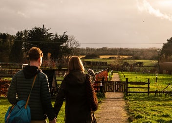 View of people walking outside