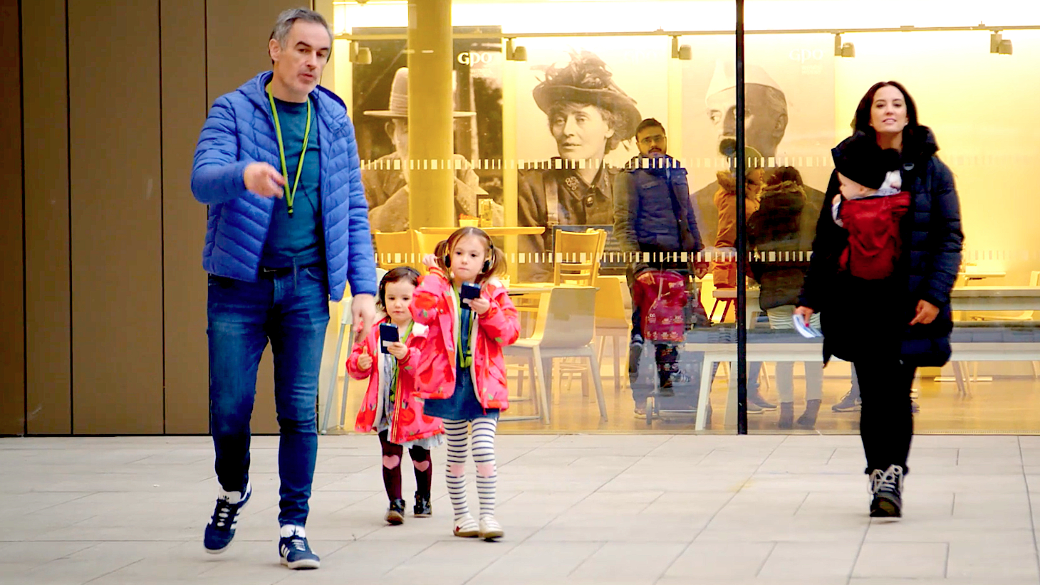 The family visited the GPO Museum in Dublin.