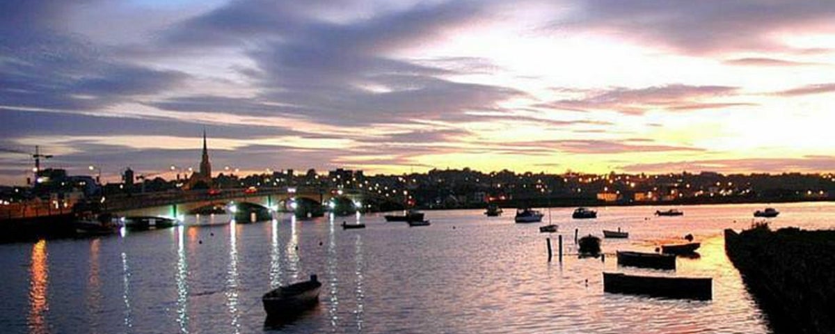 Sunset view over water