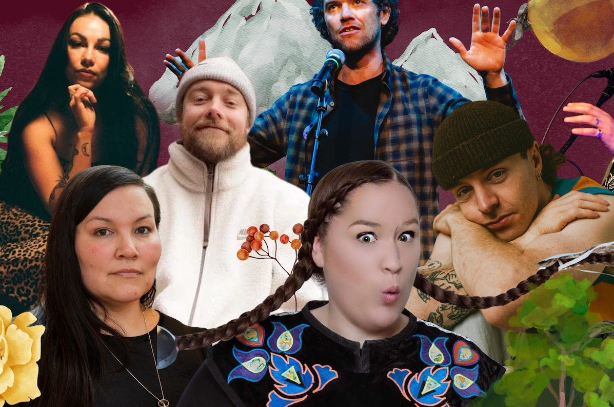 A collage of different people with various expressions