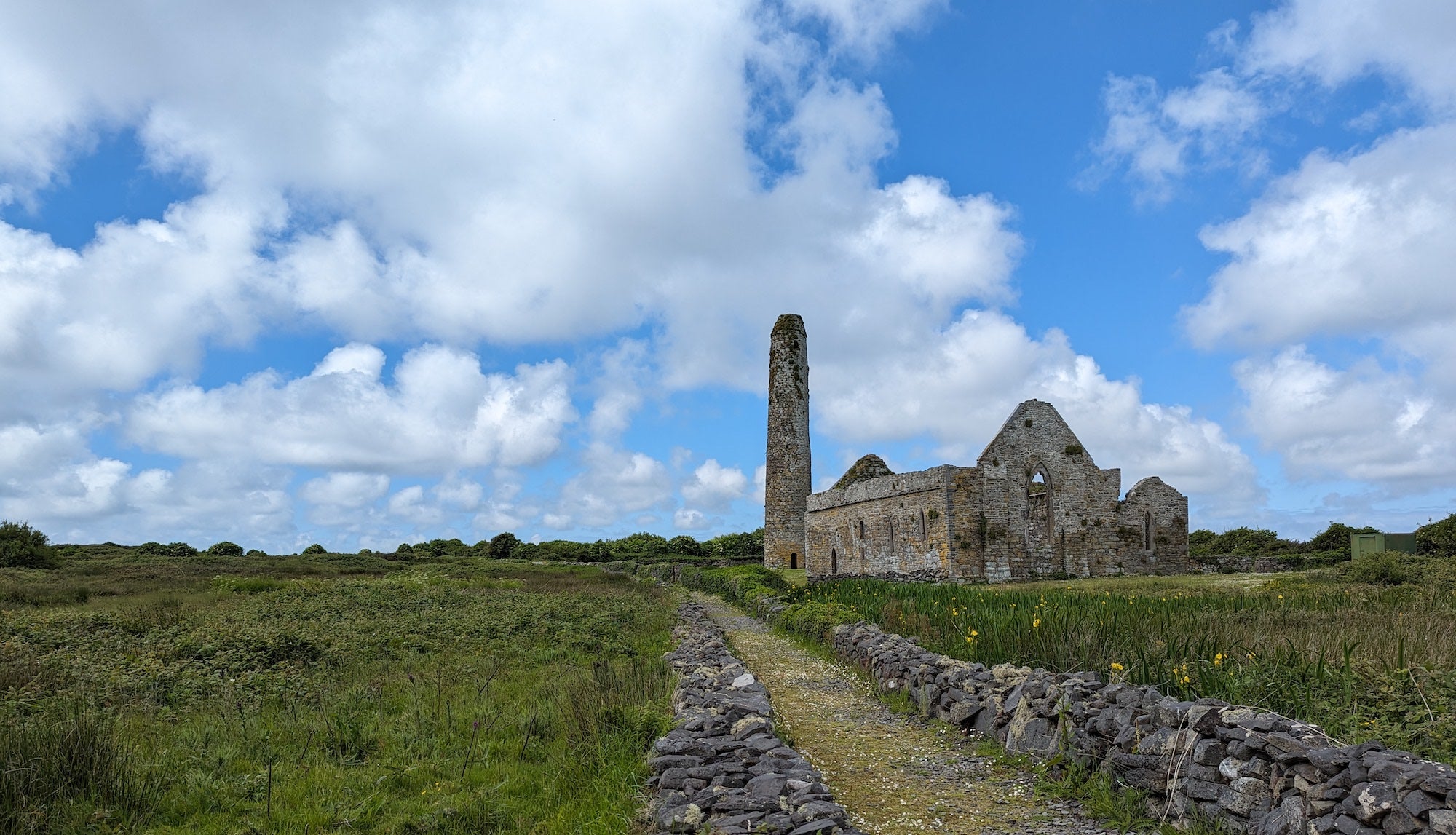 The round tower on Scattery Island in Co Clare
