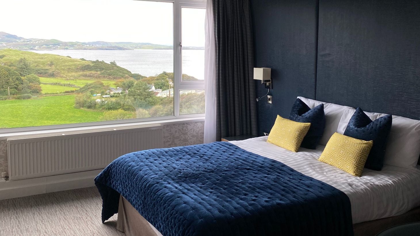 View of the coast out the window of The Shandon Hotel, Donegal