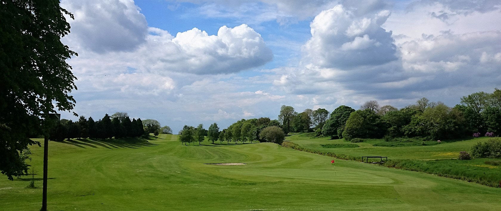 Long view of the 9th and 10th holes at Mount Temple Golf Club